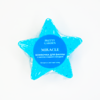 PRETTY GARDEN, «Miracle», бомбочка голубая в форме звезды